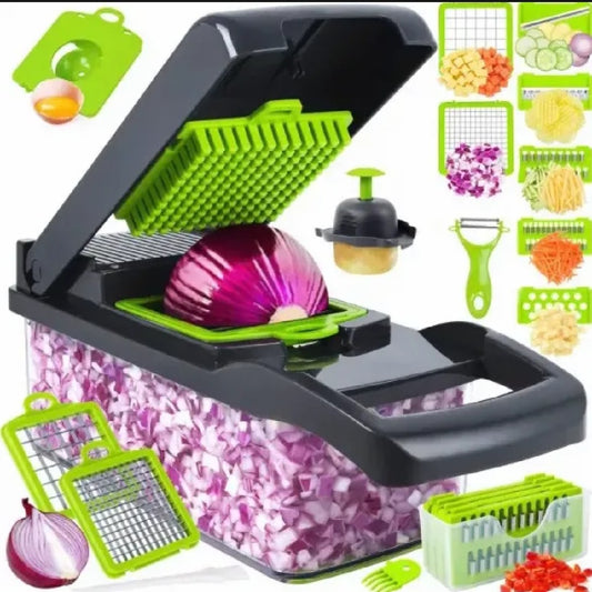 16 in 1 Multifunctional Vegetable Cutter Slicer Shredder with Basket