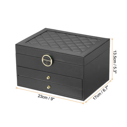 3 tier Luxury Jewellery Lockable Storage Box