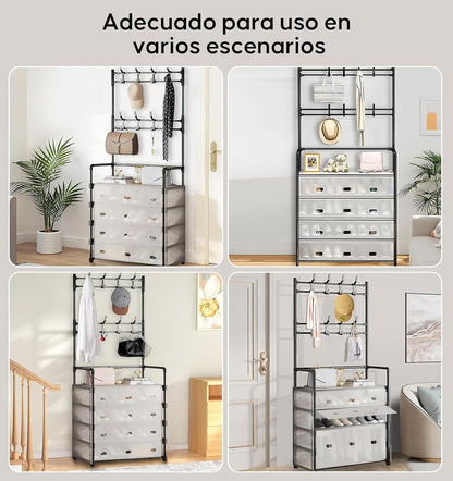 Coat & Shoe rack with hooks