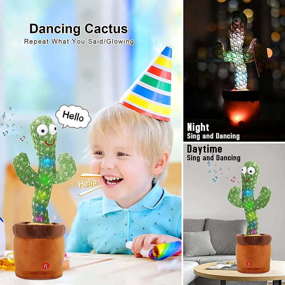Rechargeable Dancing Talking Cactus Toy