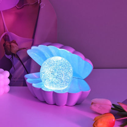 European Creative Plastic Floor Lamps Gifts Neon Atmosphere Shell Shaped Night Table Lights