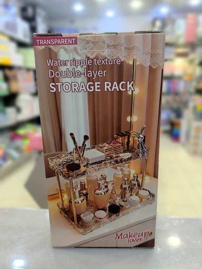 Double Layer Luxury Water Ripple Style Acrylic Storage Rack