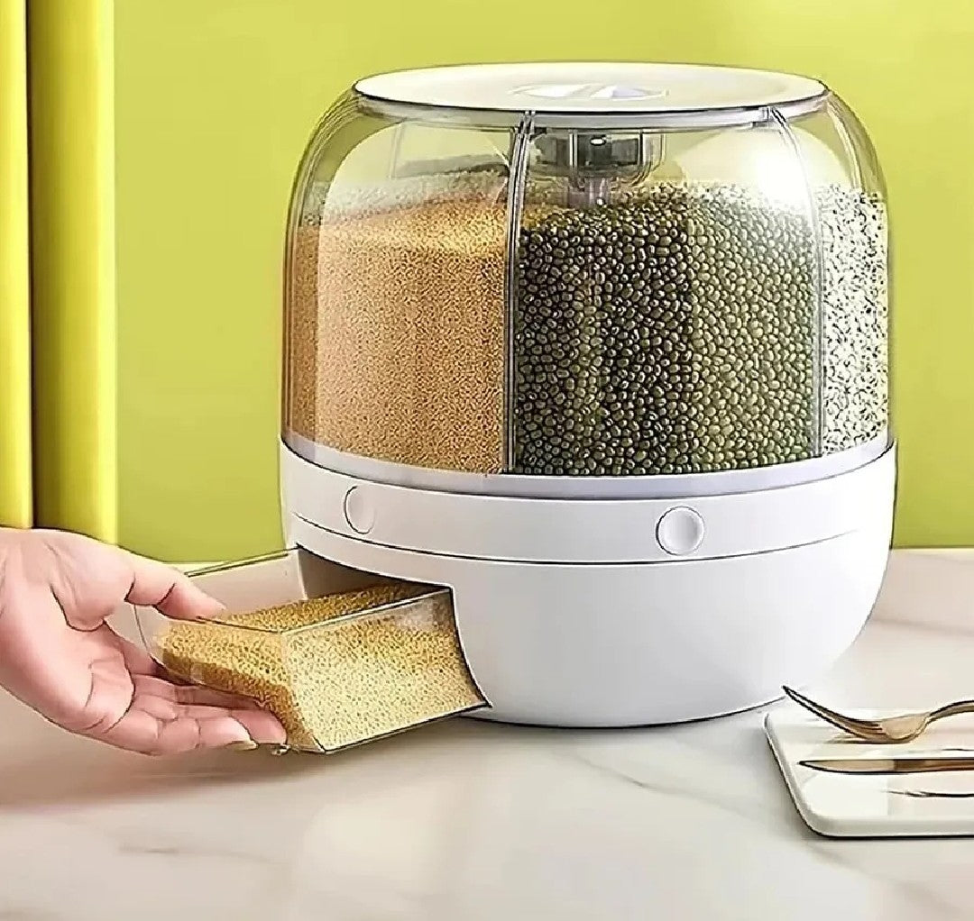 6 in 1 Cereal Dispenser - Rice Storage Container - Home kitchen Use