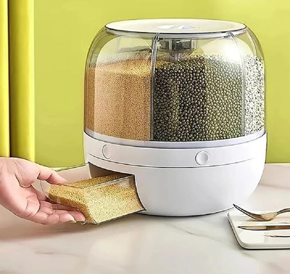 6 in 1 Cereal Dispenser - Rice Storage Container - Home kitchen Use