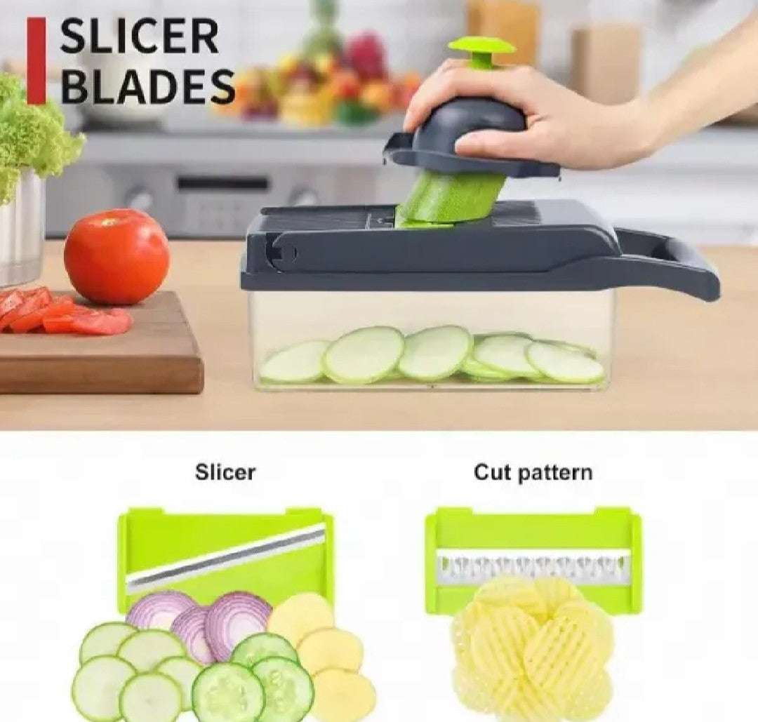 16 in 1 Multifunctional Vegetable Cutter Slicer Shredder  with Basket