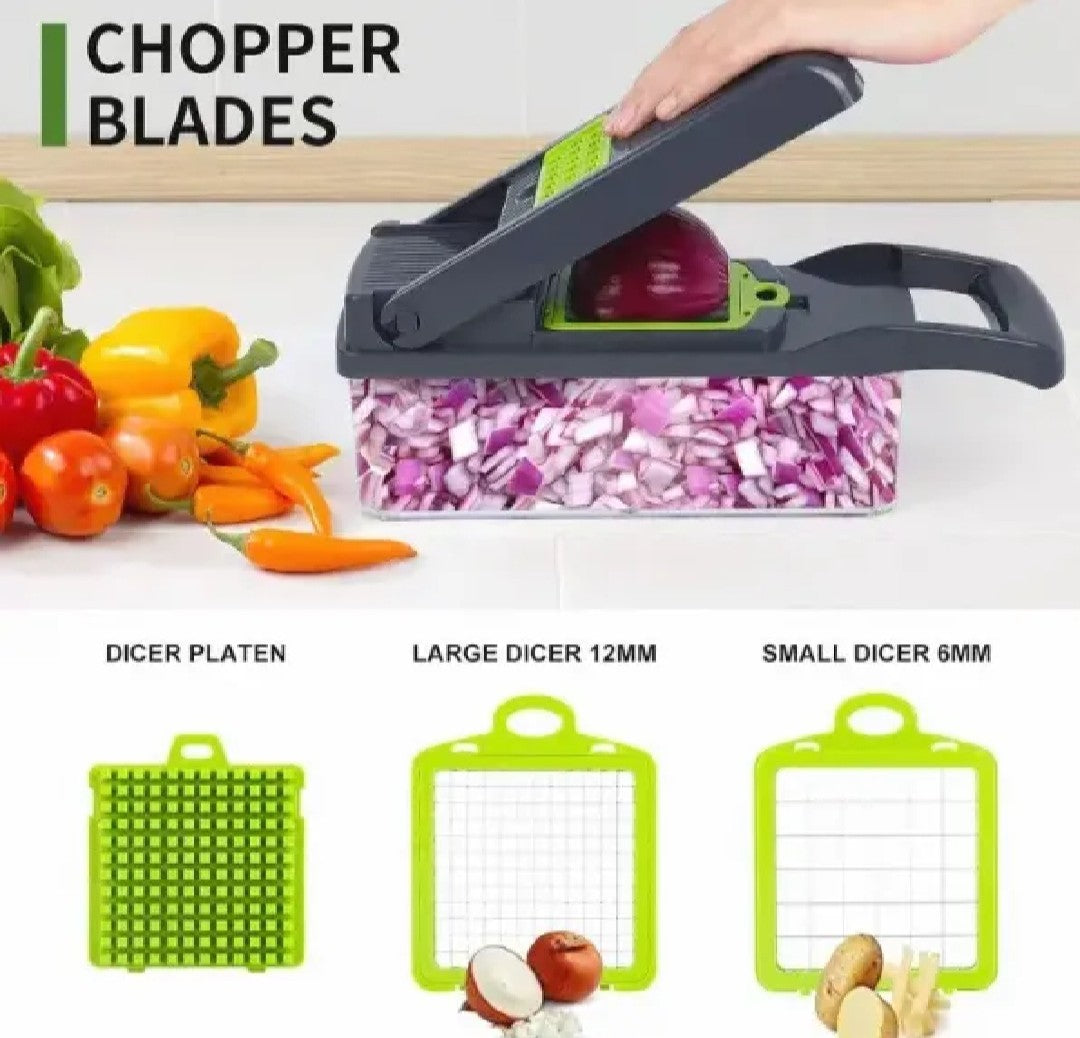 16 in 1 Multifunctional Vegetable Cutter Slicer Shredder  with Basket