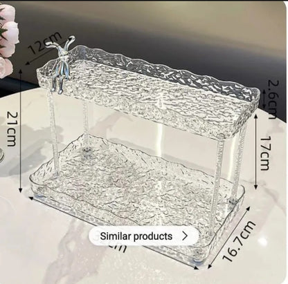 Double Layer Luxury Water Ripple Style Acrylic Storage Rack