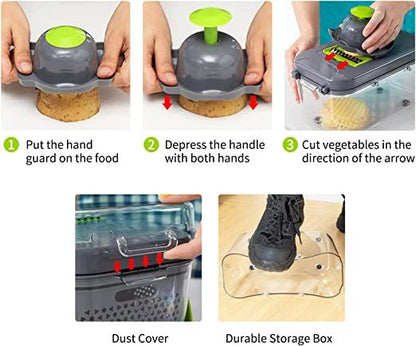 22 in 1 multipurpose Vegetable Cutter Mandoline Onion Cutter
