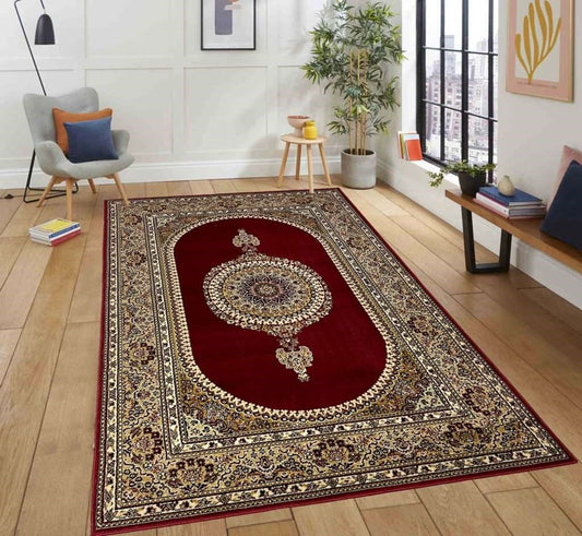 Persian Polypropylene Woven Rug Article-1160-Red