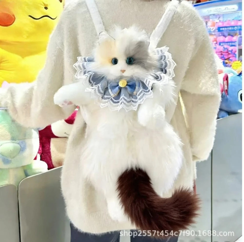 Cute Cat Bag pack Fluffy Kittty Bag