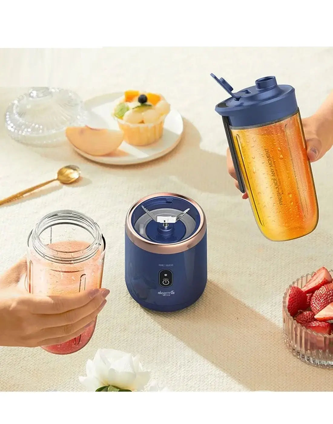 2 in 1 Usb Rechargeable Portable mini Juicer Blander