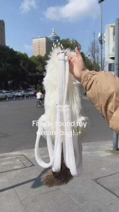 Cute Cat Bag pack Fluffy Kittty Bag