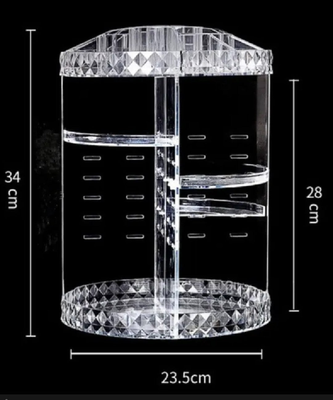 360 Multi-Tier Makeup Organizer – Elegant Cosmetic & Skincare Storage