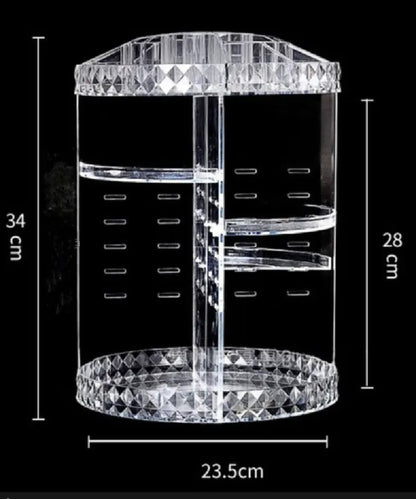 360 Multi-Tier Makeup Organizer – Elegant Cosmetic & Skincare Storage