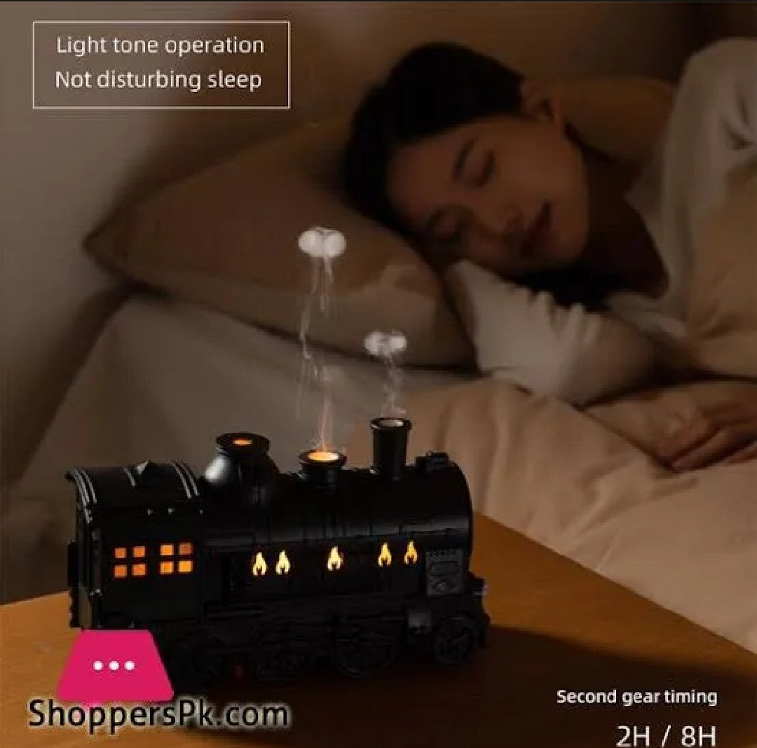 New Mini Train Shape Essential Oil Diffuser With Light Cool Mist Air Humidifier