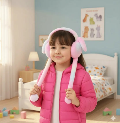 Trending Moving Ear Plush Earmuff For Kids