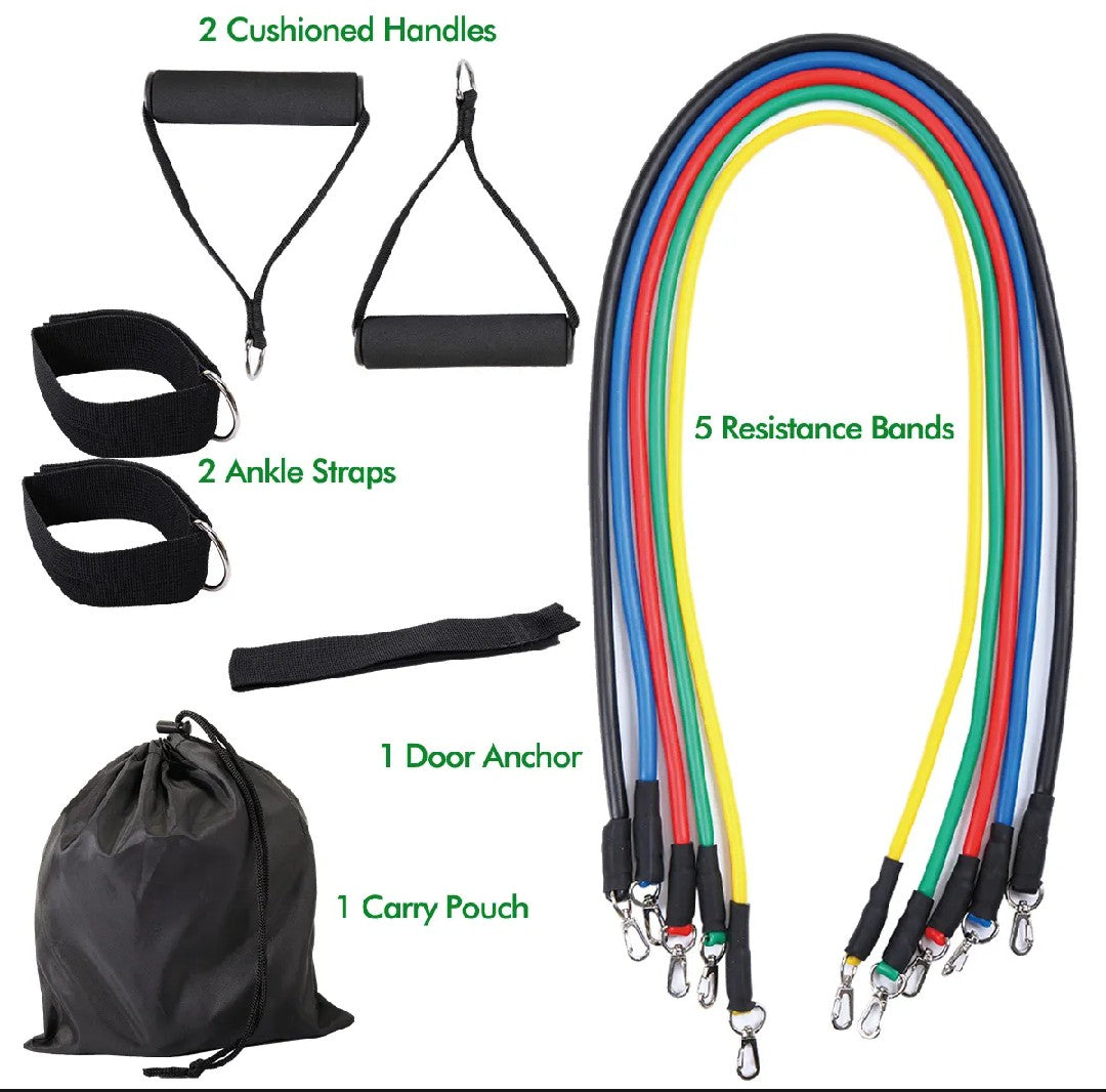 Power Resistance Band 11 Pcs 5 Tubes Set