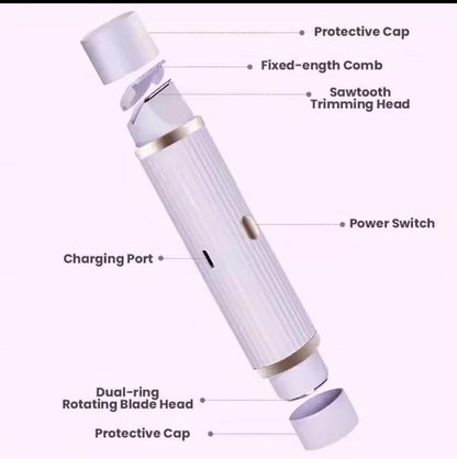 2 In 1 Dual Head Electric Hair Remover For Women Rechargeable Facial Hair Removal Device