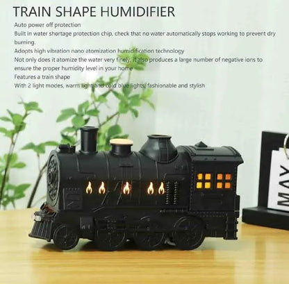 New Mini Train Shape Essential Oil Diffuser With Light Cool Mist Air Humidifier
