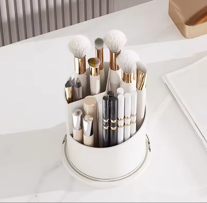 360° Cage Shape Rotating Make-up Brush Holder