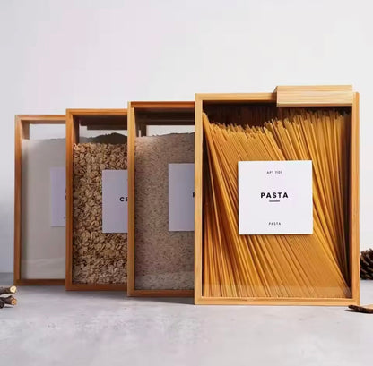 Creative Wooden Cereal Storage Box