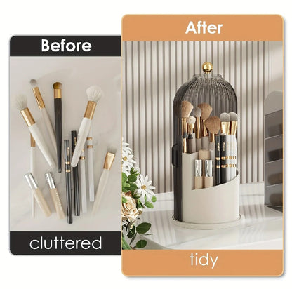 360° Cage Shape Rotating Make-up Brush Holder