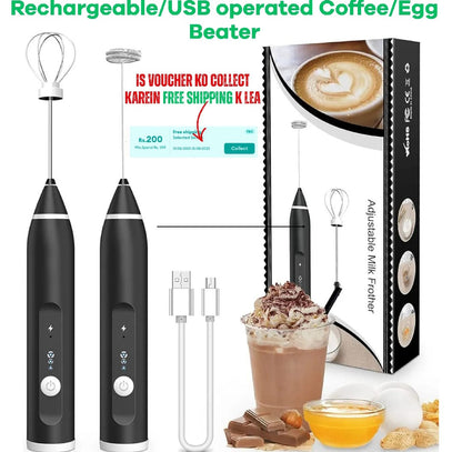 2 In 1 Rechargeable Electric Coffee Beater