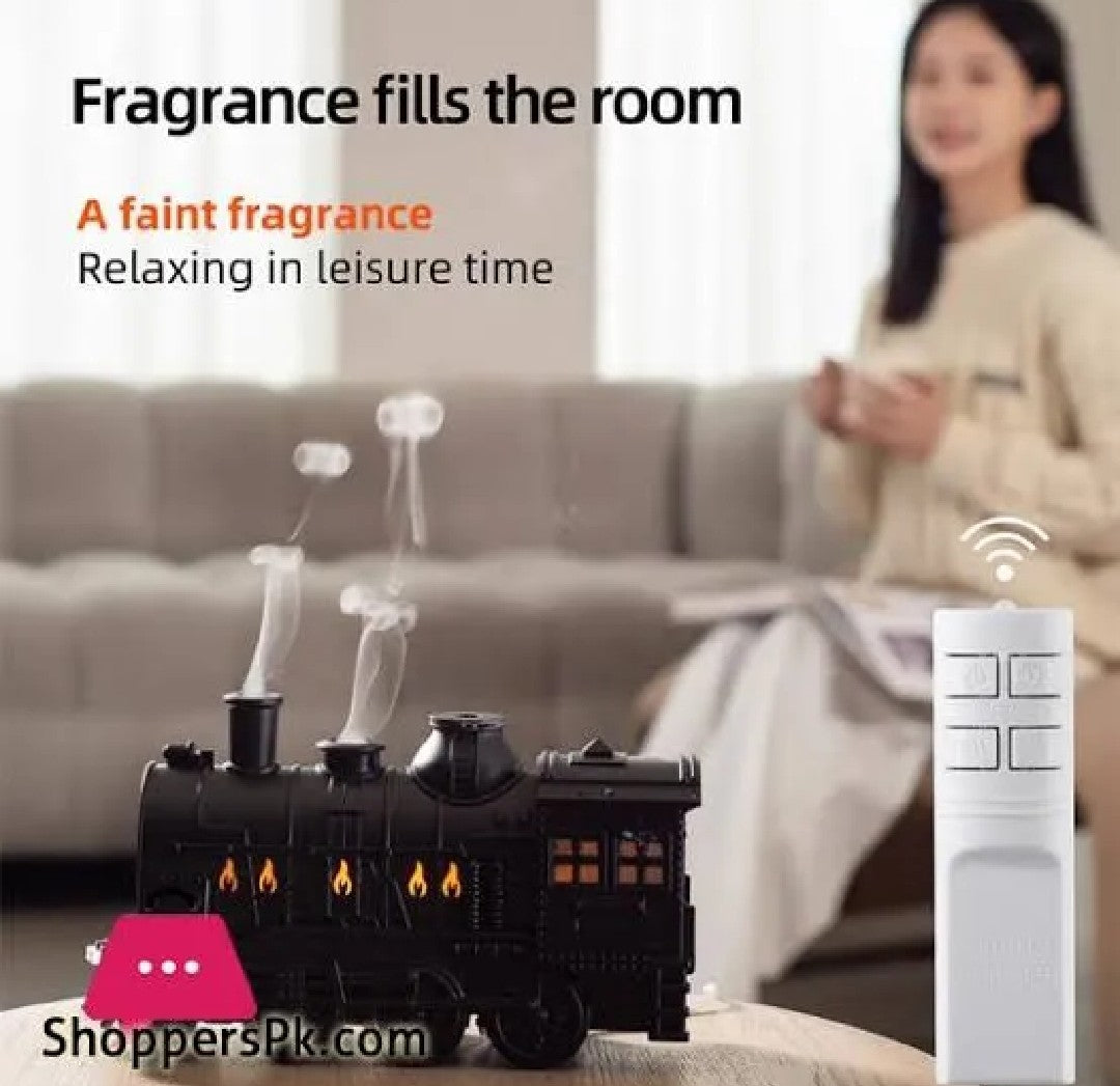 New Mini Train Shape Essential Oil Diffuser With Light Cool Mist Air Humidifier