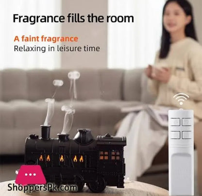 New Mini Train Shape Essential Oil Diffuser With Light Cool Mist Air Humidifier