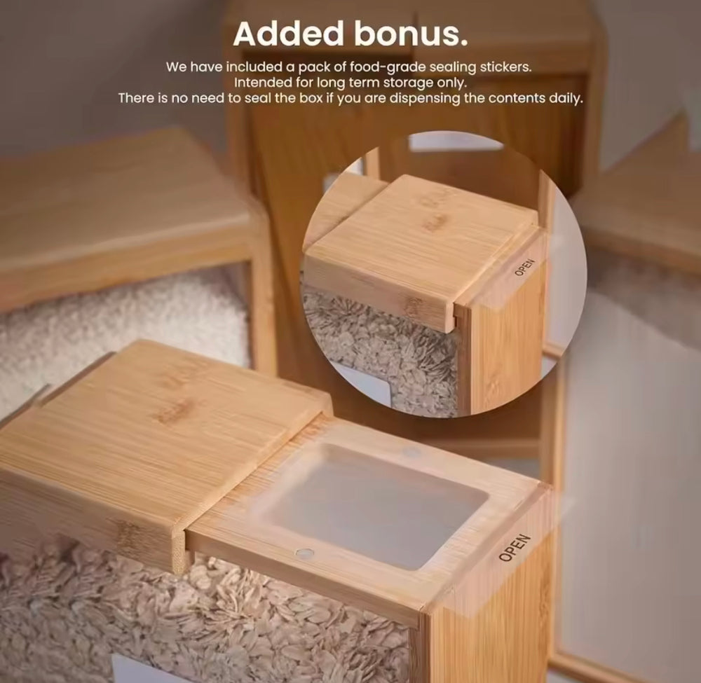 Creative Wooden Cereal Storage Box