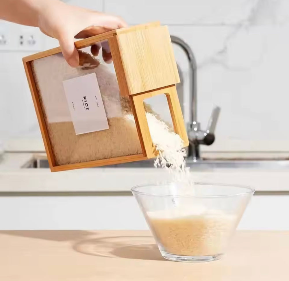 Creative Wooden Cereal Storage Box