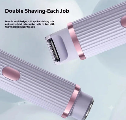 2 In 1 Dual Head Electric Hair Remover For Women Rechargeable Facial Hair Removal Device