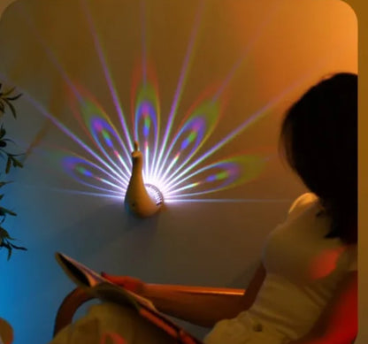Rechargeable Peacock LED Night Lamp