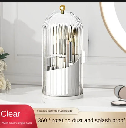 360° Cage Shape Rotating Make-up Brush Holder