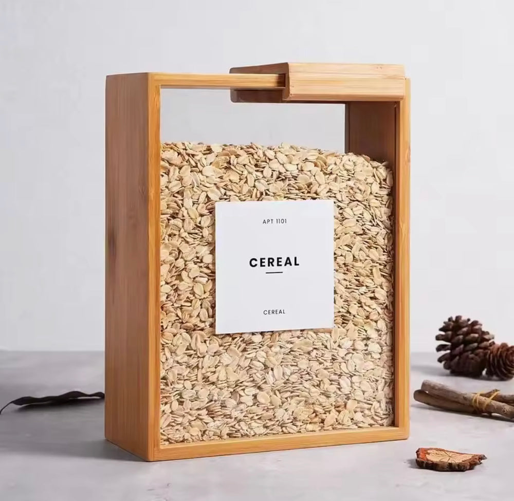 Creative Wooden Cereal Storage Box