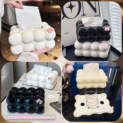 Creative Cloud-Shaped Tissue Box Holder – Modern Decorative Tissue Dispenser for Home, Office & Car