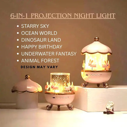 Bunny carousel Night Projector Lamp