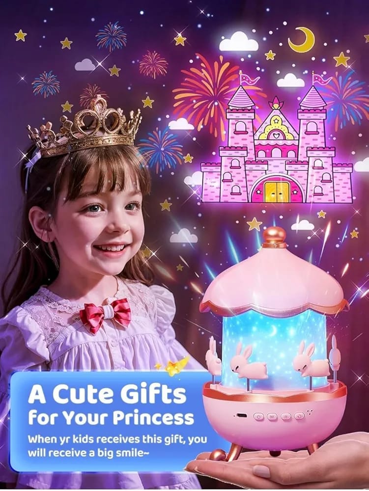 Bunny carousel Night Projector Lamp