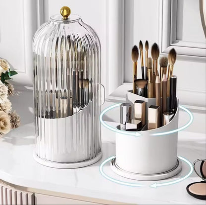 360° Cage Shape Rotating Make-up Brush Holder